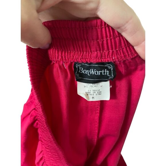 VTG Fuchsia Pink Midi High Waist Button Long Skirt - Picture 4 of 6